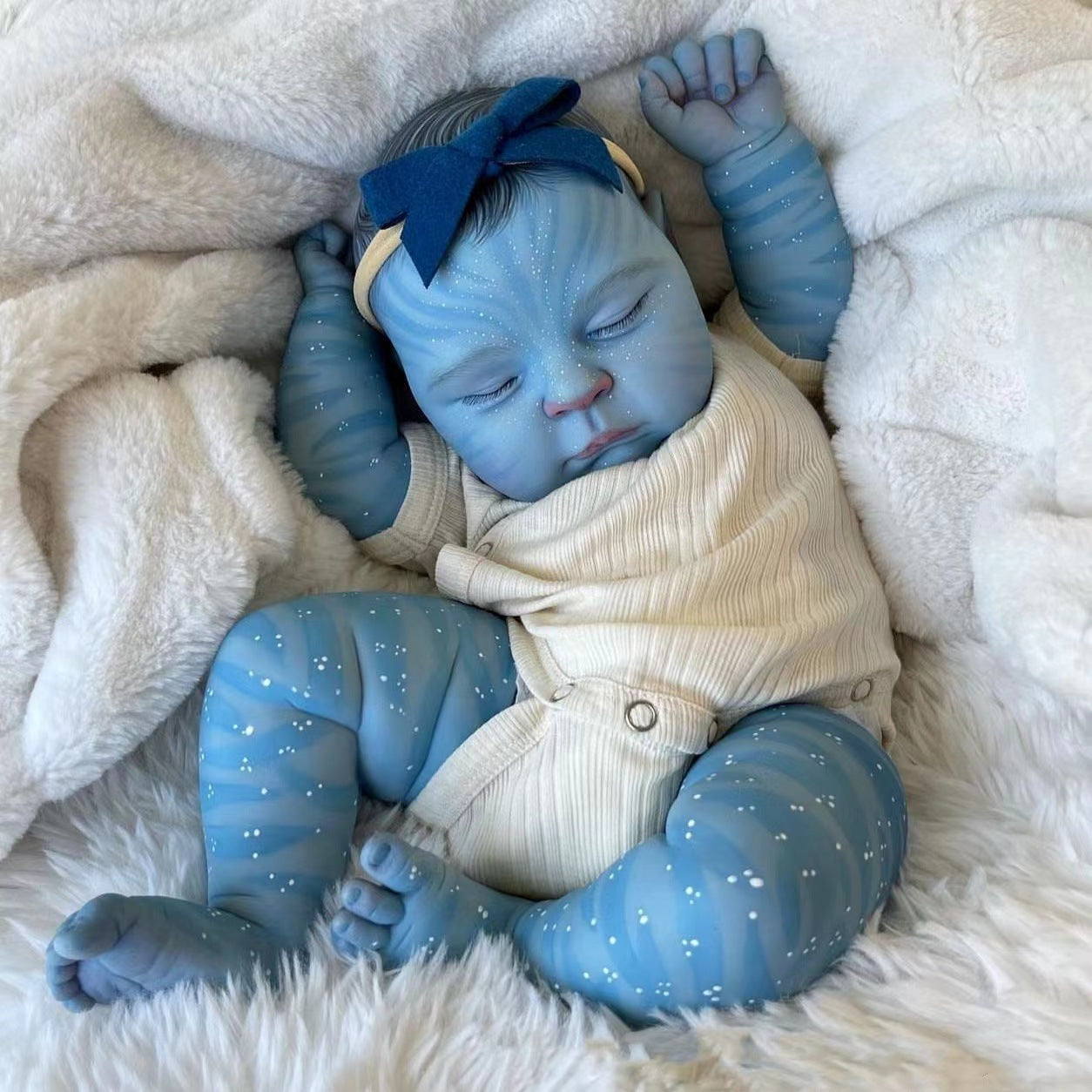 19 Zoll Peaches Geschlossene Augen Reborn Puppe Avatar