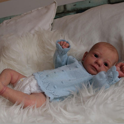 19 Zoll Felicia Reborn Babypuppen mit bemaltem Haar und blauen Augen