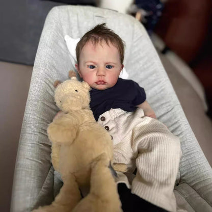 24 Zoll lebensechte Reborn Puppen mit offenen Augen und kurzen Haaren