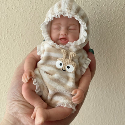 6 zoll Geschlossen Augen Volle Silikon Mini Reborn Puppe Zwillinge Mädchen