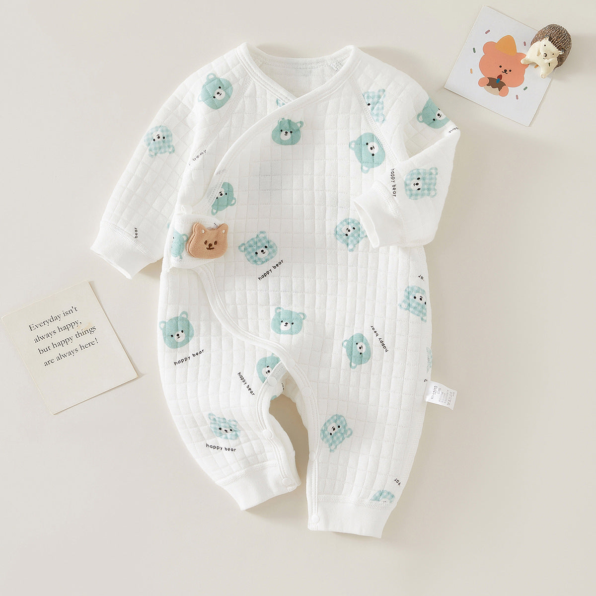 Warmer Piggy-Strampler mit langen Ärmeln für 20-27 Zoll Reborn-Puppen