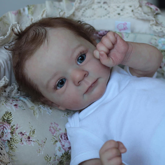 19 Zoll Felicia Reborn Puppen mit offenen Augen und kurzen Haaren
