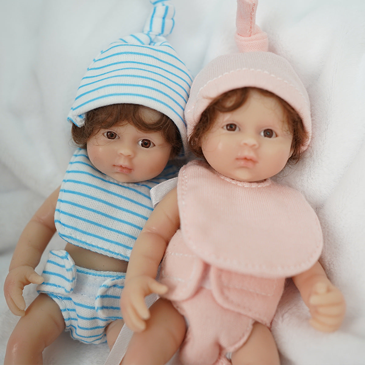 Zoll 15 cm Reborn Puppen offene Augen Zwillinge