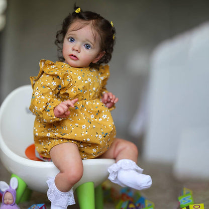 24 Zoll/60 cm realistische Lena Reborn Puppen mit offenen Augen-Missy