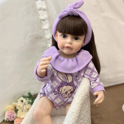 22 Zoll süßes Reborn-Puppenmädchen mit langen Haaren - Suesue