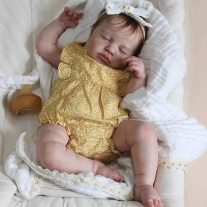 50 cm realistische Reborn-Puppe mit geschlossenen Augen und weichem Körper - Loulou