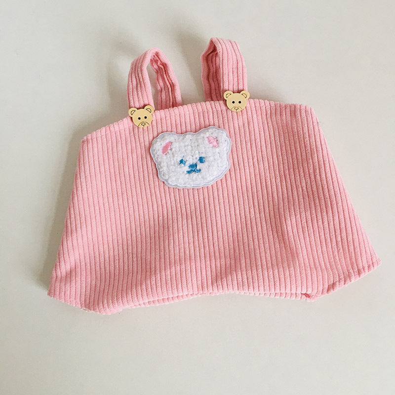 Latzhose mit Bärenknöpfen für 30 cm Puppen