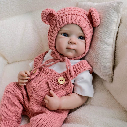 19 Zoll Dora Blaue Augen Reborn Babypuppen Mädchen-Bettie