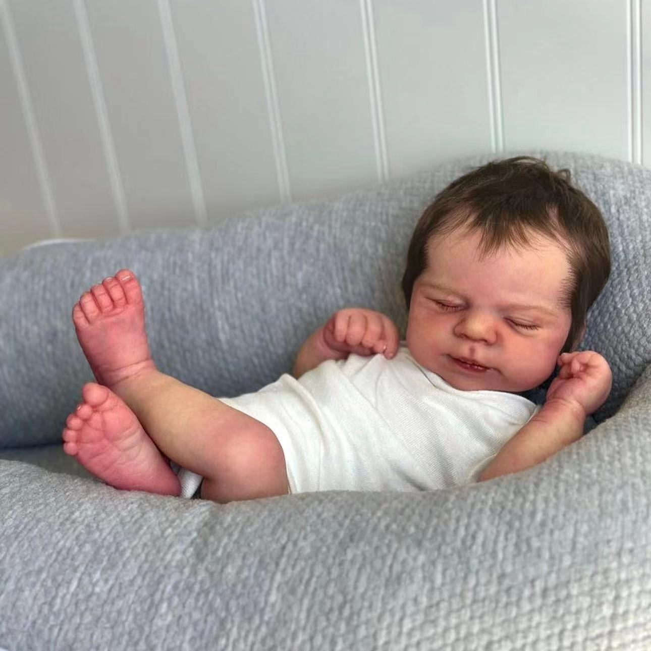 19 Zoll realistische Verne Geschlossene Augen Reborn Puppe-Pascale