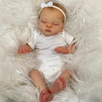20 Zoll lebensechte weiche Körper geschlossene Augen Reborn Puppe Irys