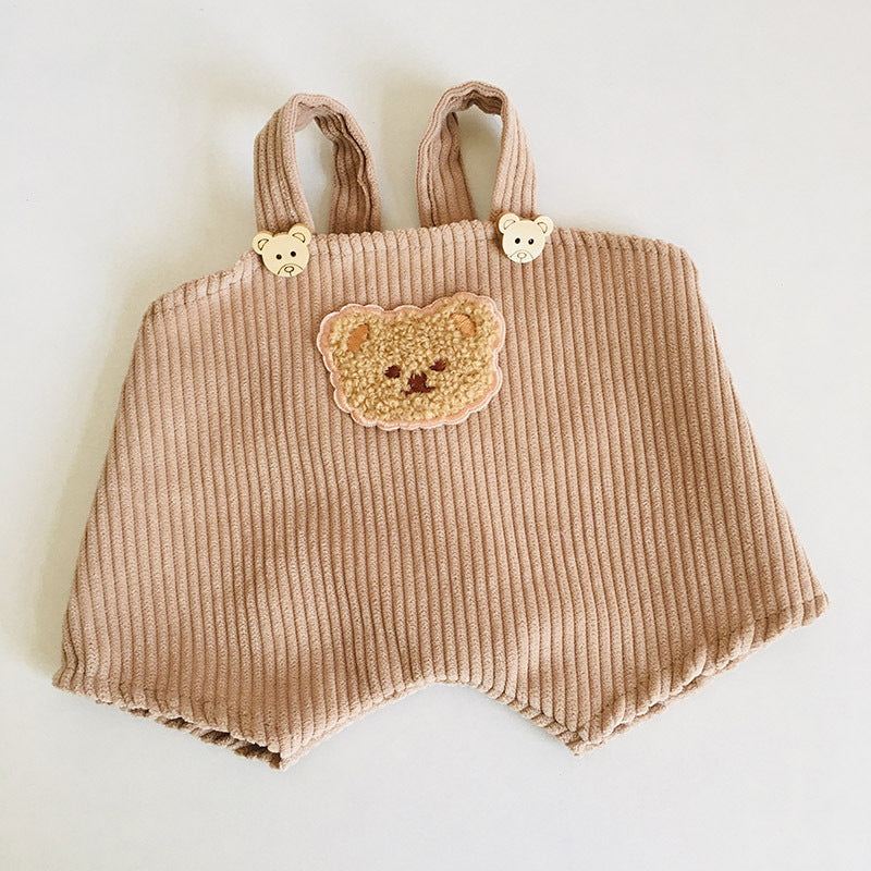 Latzhose mit Bärenknöpfen für 30 cm Puppen
