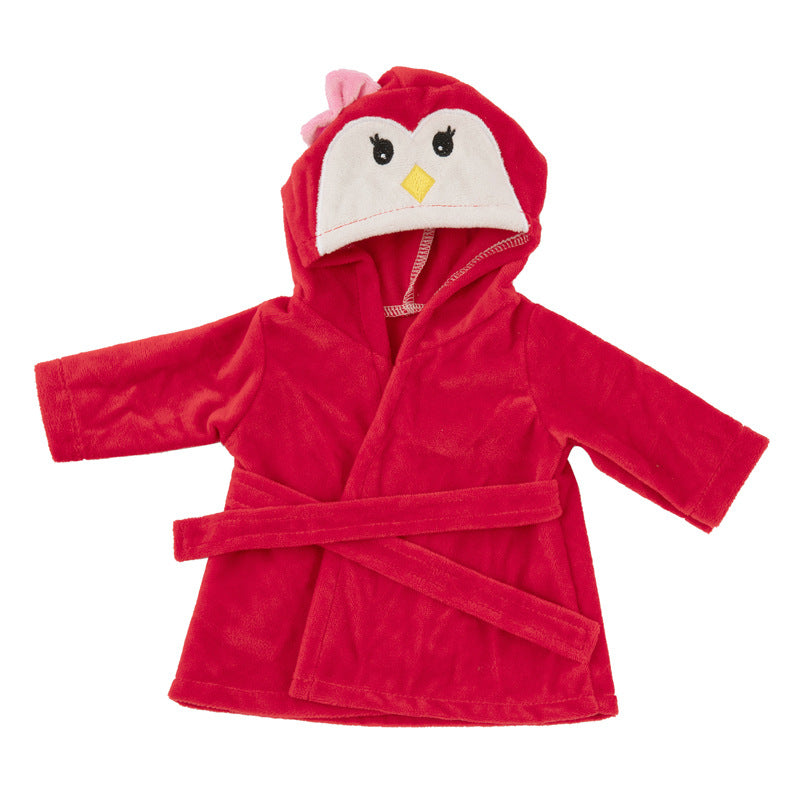 Plüsch-Robe mit Cartoon-Motiv für 30-35 cm Puppen