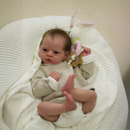 19 Zoll Reborn Puppen mit offenen Augen und kurzen Haaren-Evi