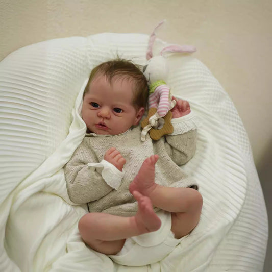 19 Zoll Reborn Puppen mit offenen Augen und kurzen Haaren-Evi