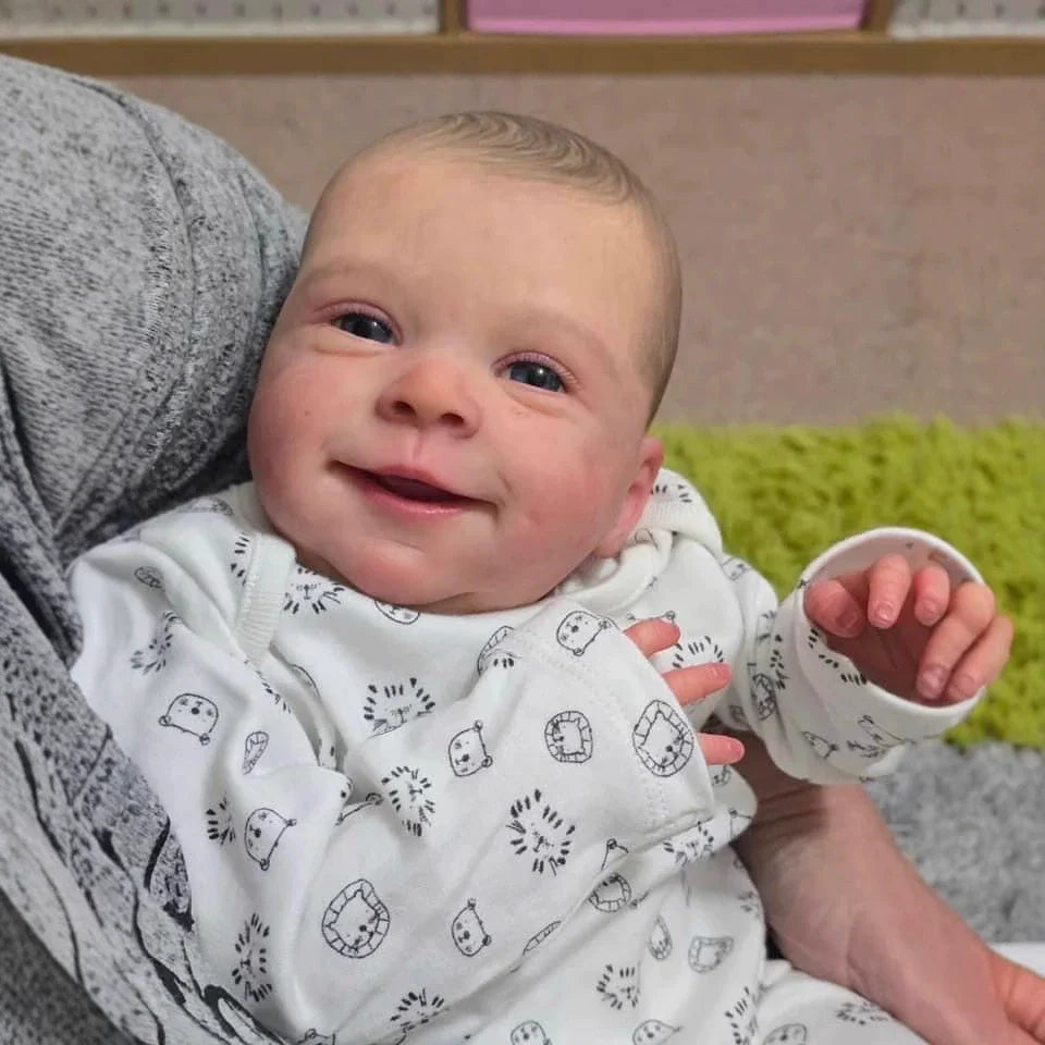 Beryl 19 Zoll lebensechte offene Augen weicher Körper Lächeln Reborn Puppe-Sebastia