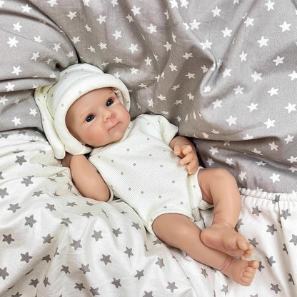 30cm weiche Silikon-Reborn-Puppe mit blauen Augen - Bettie