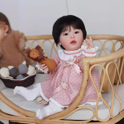 23 Zoll Reborn Babypuppen mit offenen Augen und kurzen Haaren – Meilian