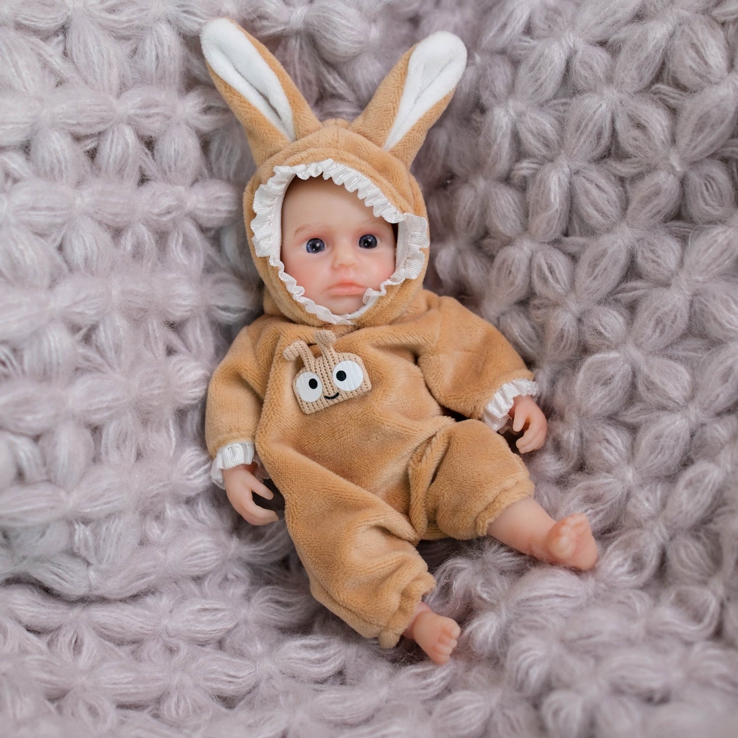 6 Zoll Mini-Silikon-Reborn-Puppe Mädchen Loulou mit offenen Augen