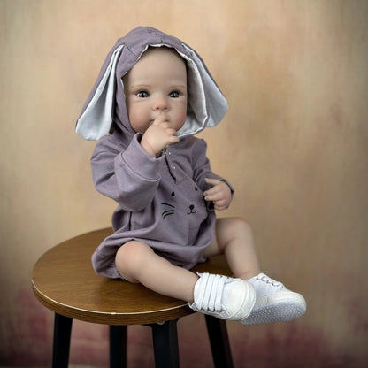 45cm lebensechter Vinylkörper blaue Augen Bettie Reborn-Baby-Mädchen