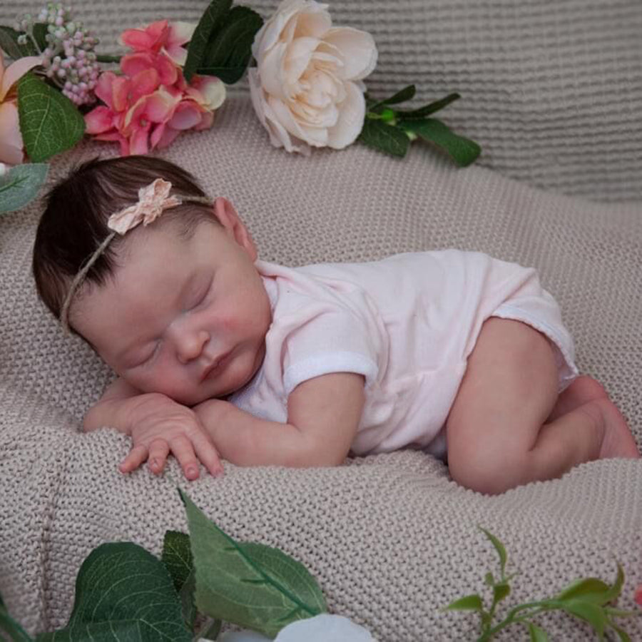 20 Zoll Meroy Geschlossene Augen Reborn Puppen Mädchen-Laura
