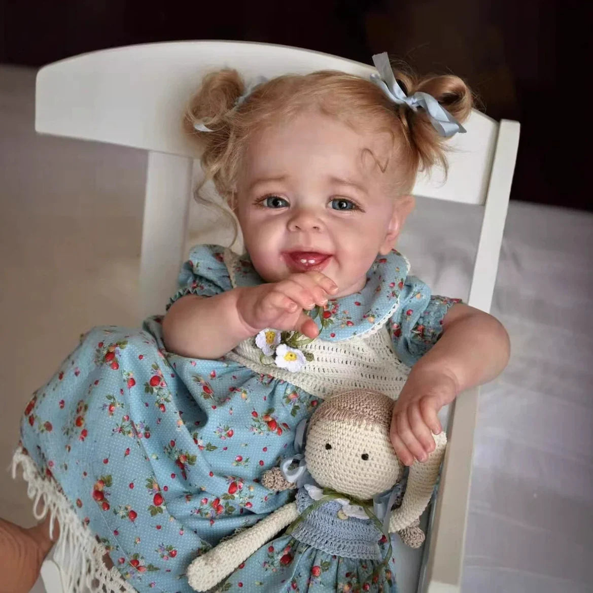 Molly 50 cm realistisches blondes Haar Lächeln Reborn Baby Yannik