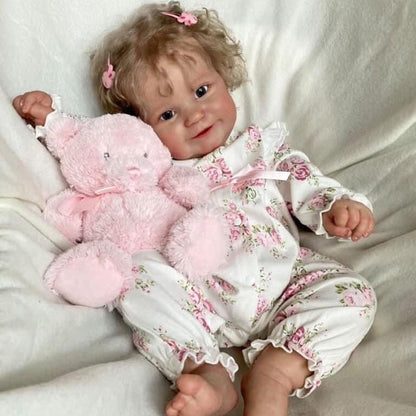 20 Zoll lebensechte Lucy Reborn Babypuppen mit offenen Augen und blondem Haar-Maddie