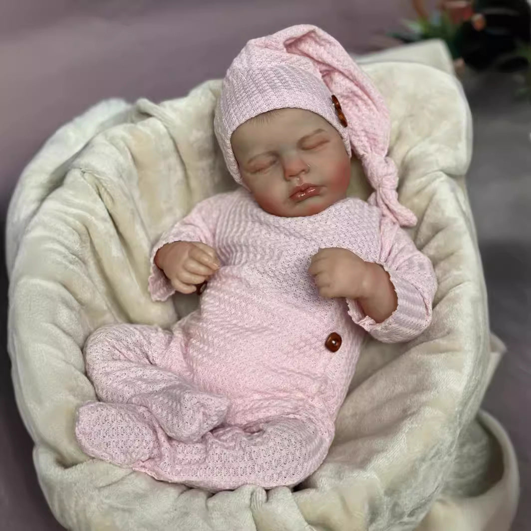 20 Zoll geschlossene Augen rosa Kleidung Reborn Baby-Loulou