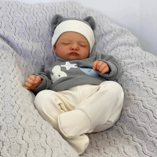 19 Zoll lebensechte geschlossene Augen weicher Körper Reborn Puppe Rosalie