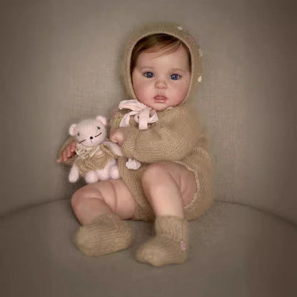 Barbara 19 Zoll Reborn Puppe mit blauen Augen und kurzen Haaren - Ward