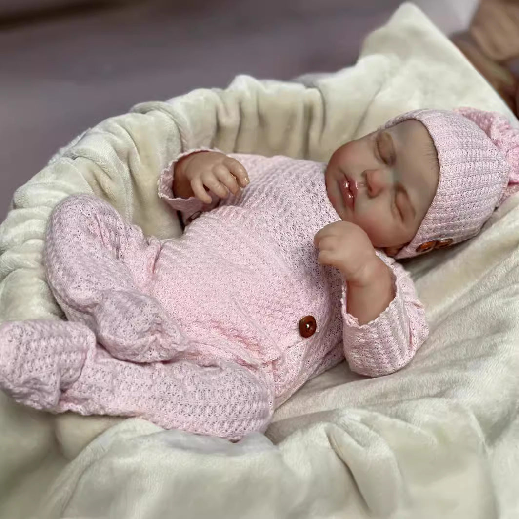 20 Zoll geschlossene Augen rosa Kleidung Reborn Baby-Loulou