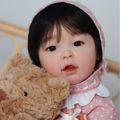 23 Zoll Reborn Babypuppen mit offenen Augen und kurzen Haaren – Meilian