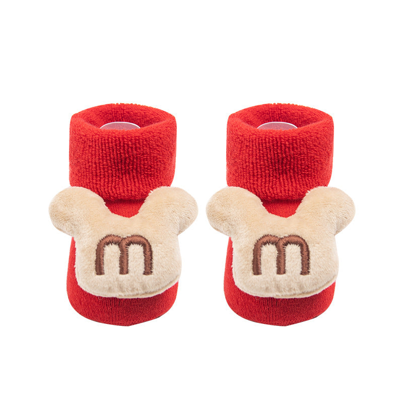 Winterwarme süße Cartoon-Puppen-Babysocken