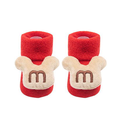 Winterwarme süße Cartoon-Puppen-Babysocken