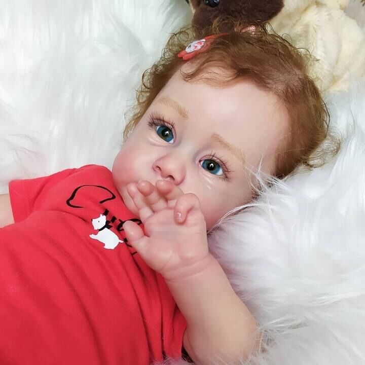 60 cm süße Alger Reborn Puppe mit offenen Augen