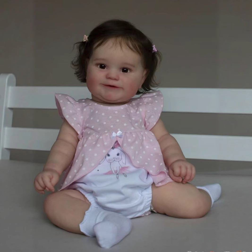 50cm/60cm Carol Offenen Augen Maddie Reborn Puppen Mädchen In Rosa Kleid