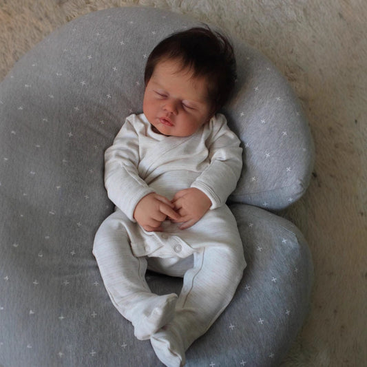 19 Zoll lebensechte geschlossene Augen weicher Körper Reborn Puppe-Zain