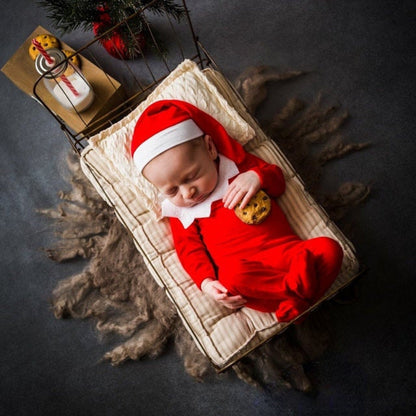 Langärmlige 3-teilige Weihnachtskleidung für 22-24 Zoll Reborn-Puppen