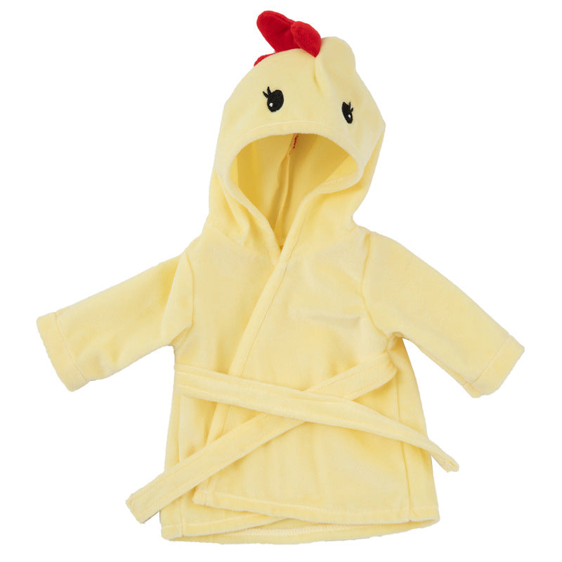 Plüsch-Robe mit Cartoon-Motiv für 30-35 cm Puppen