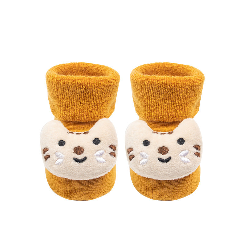 Winterwarme süße Cartoon-Puppen-Babysocken