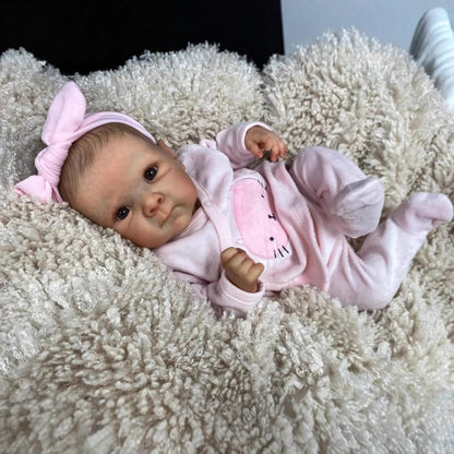 18 Zoll Reborn Puppe mit offenen Augen und Stoffkörper - Bettie