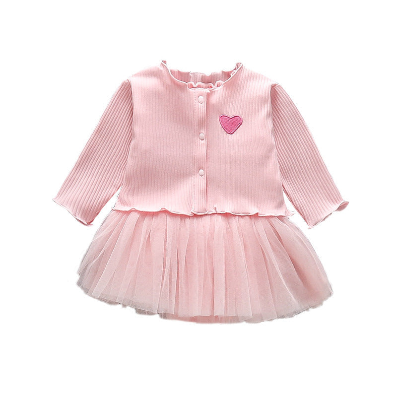 Süßes Jumpsuit-Kleid 2-teiliges Set für 22-24 Zoll Puppen