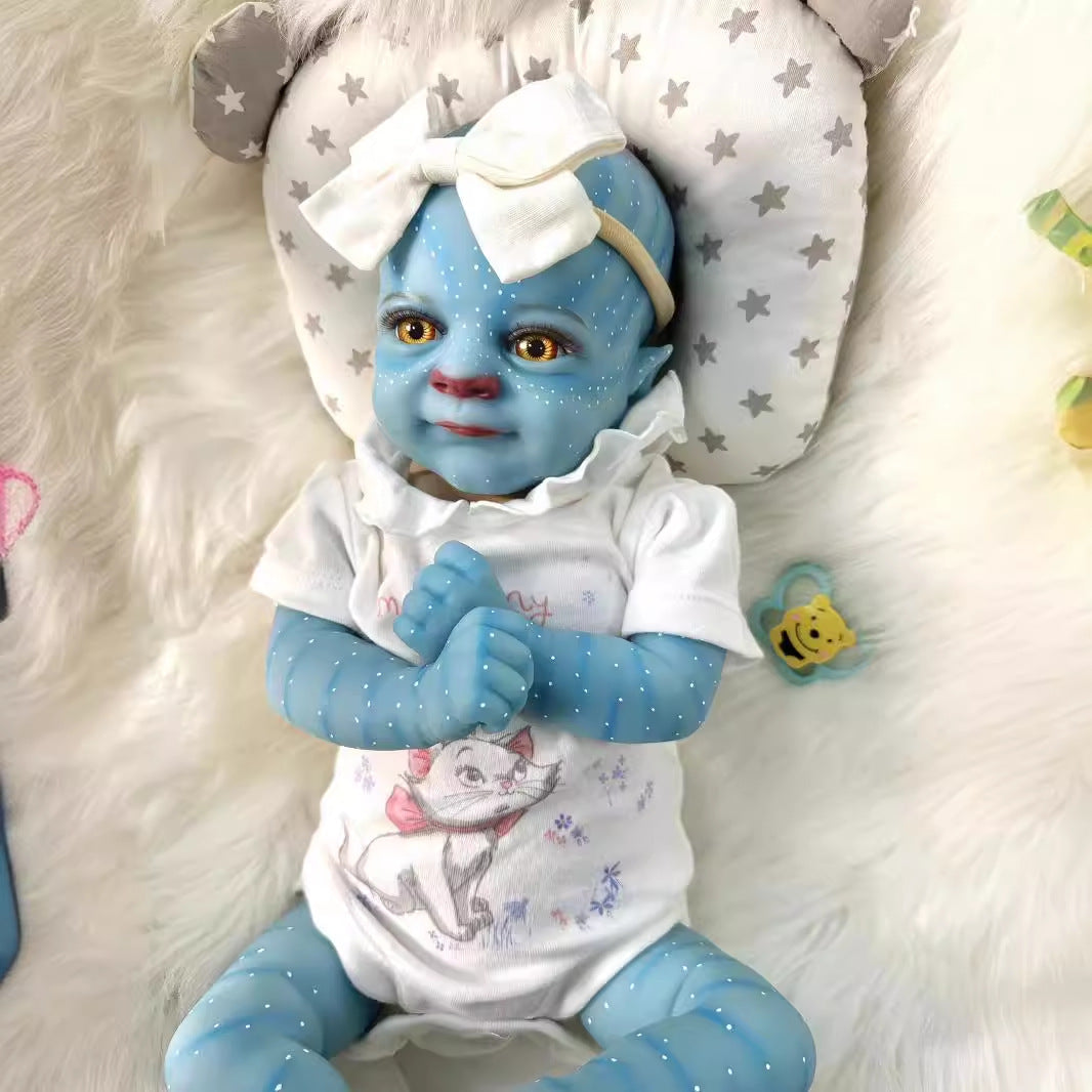 19 Zoll Avatar Reborn Puppen mit offenen Augen und Stirnband - Felicia