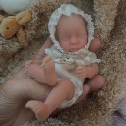 6 Zoll geschlossene Augen Mini Reborn Puppe Junge/Mädchen-Levi