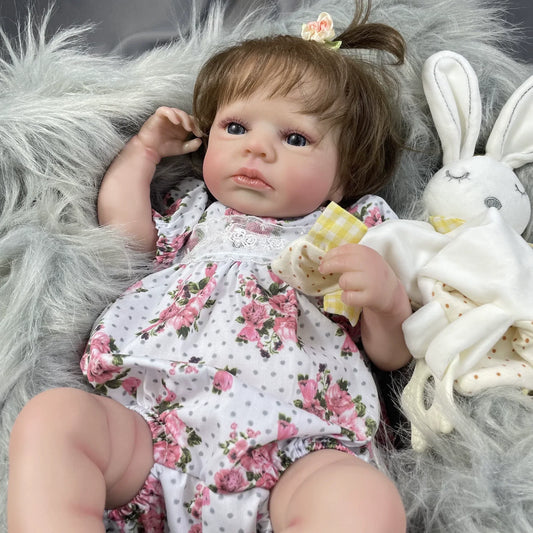 20 Zoll kurze Haare weicher Körper schlafende Reborn Puppe Loulou