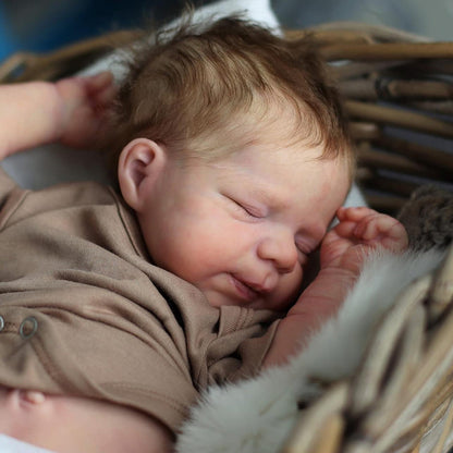 19 Zoll Muriel lebensechte Reborn Puppe Junge mit geschlossenen Augen