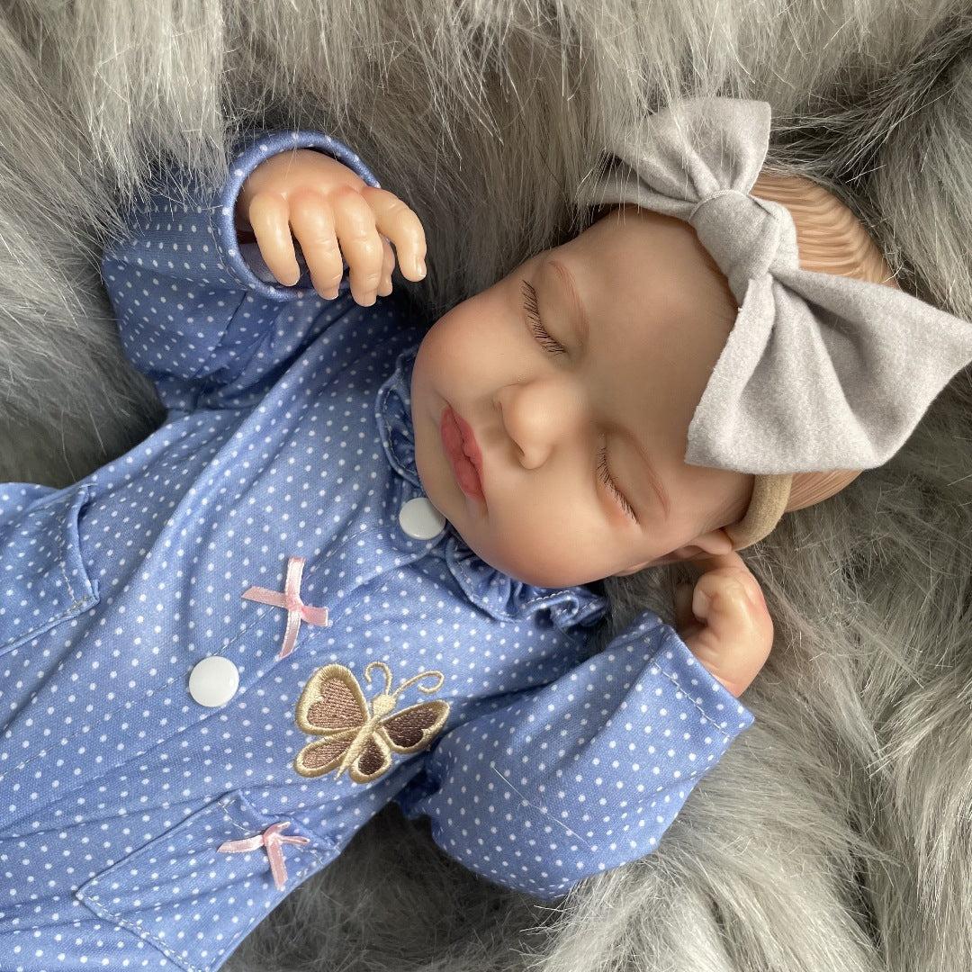 Elvira 20 Zoll schlafende Reborn Puppen mit bemalten Haaren - Loulou