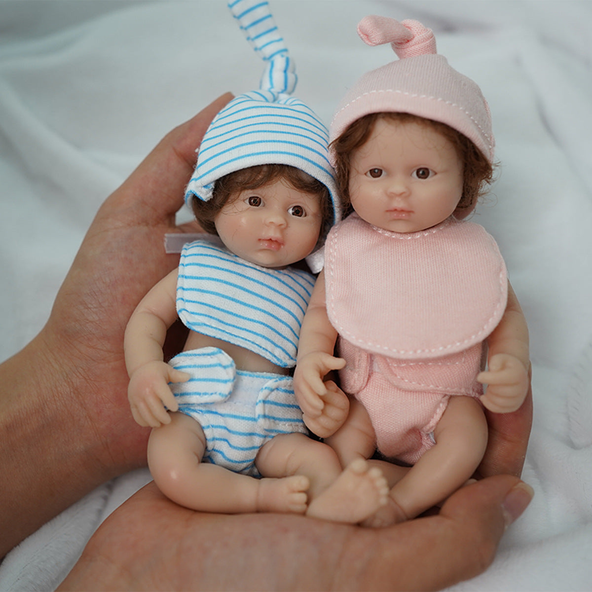 Zoll 15 cm Reborn Puppen offene Augen Zwillinge