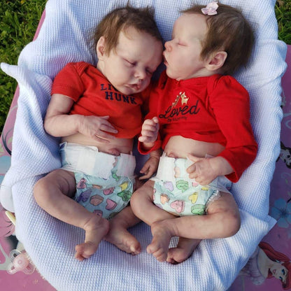 17 Zoll Zwillingsschwester Jessica und Cecilia Reborn Puppen Mädchen