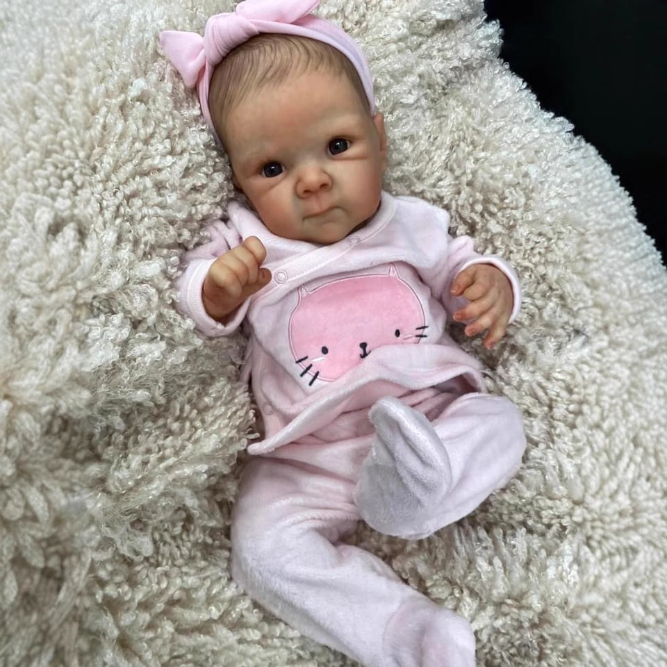 18 Zoll Reborn Puppe mit offenen Augen und Stoffkörper - Bettie