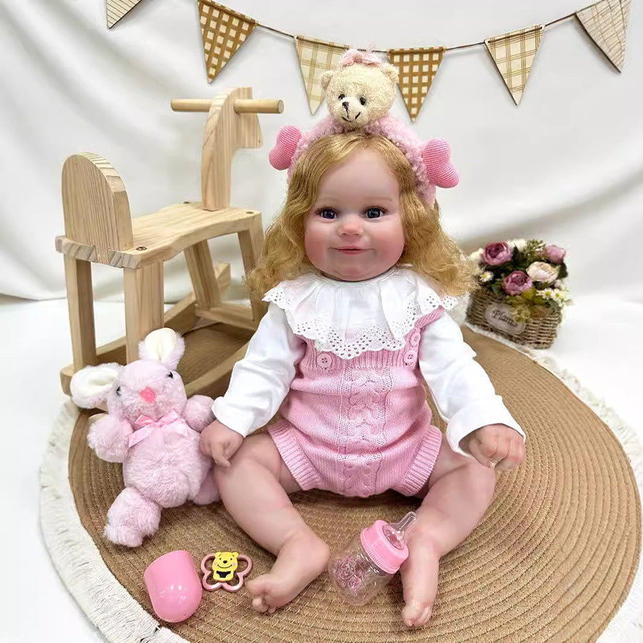 24 Zoll süßes Claire blondes Haar Reborn Baby Mädchen-Maddie
